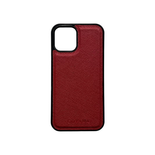Funda Piel iPhone 12/12 Pro - Vino