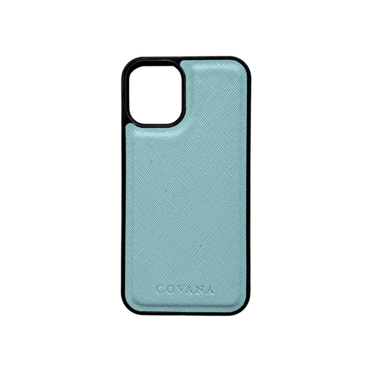 Funda Piel iPhone 12 Mini - Azul Cielo