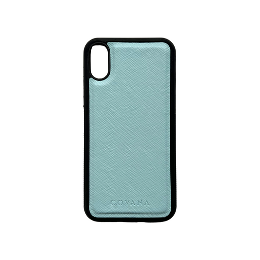 Funda Piel iPhone X/XS - Azul Cielo