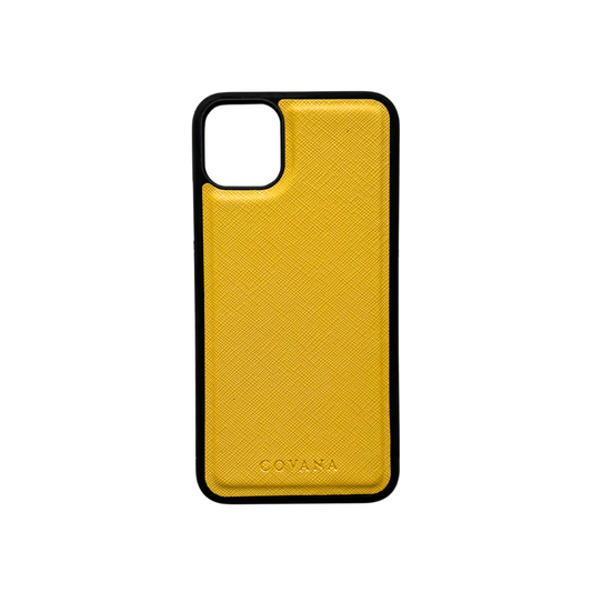 Funda Piel iPhone 11 Pro Max - Amarilla
