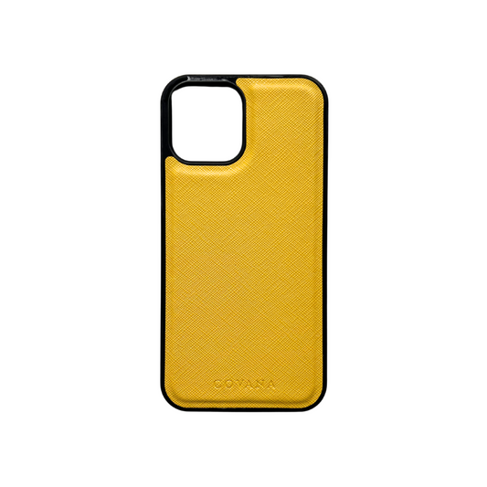 Funda Piel iPhone 12 Pro Max - Amarilla