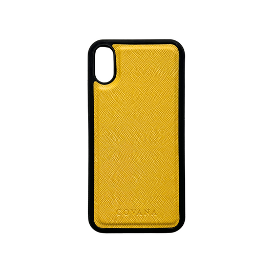 Funda Piel iPhone X/XS - Amarilla